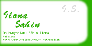 ilona sahin business card